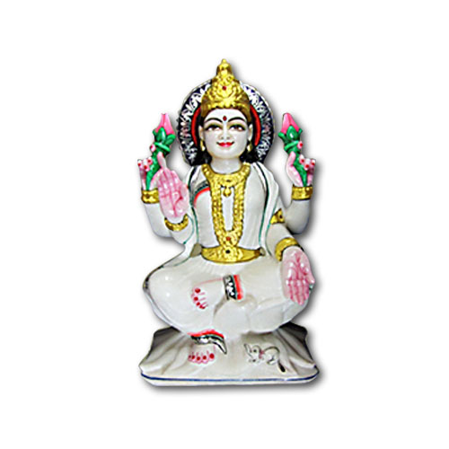 Pure Makrana Marble Laxmi Idol-MRB-LAX001